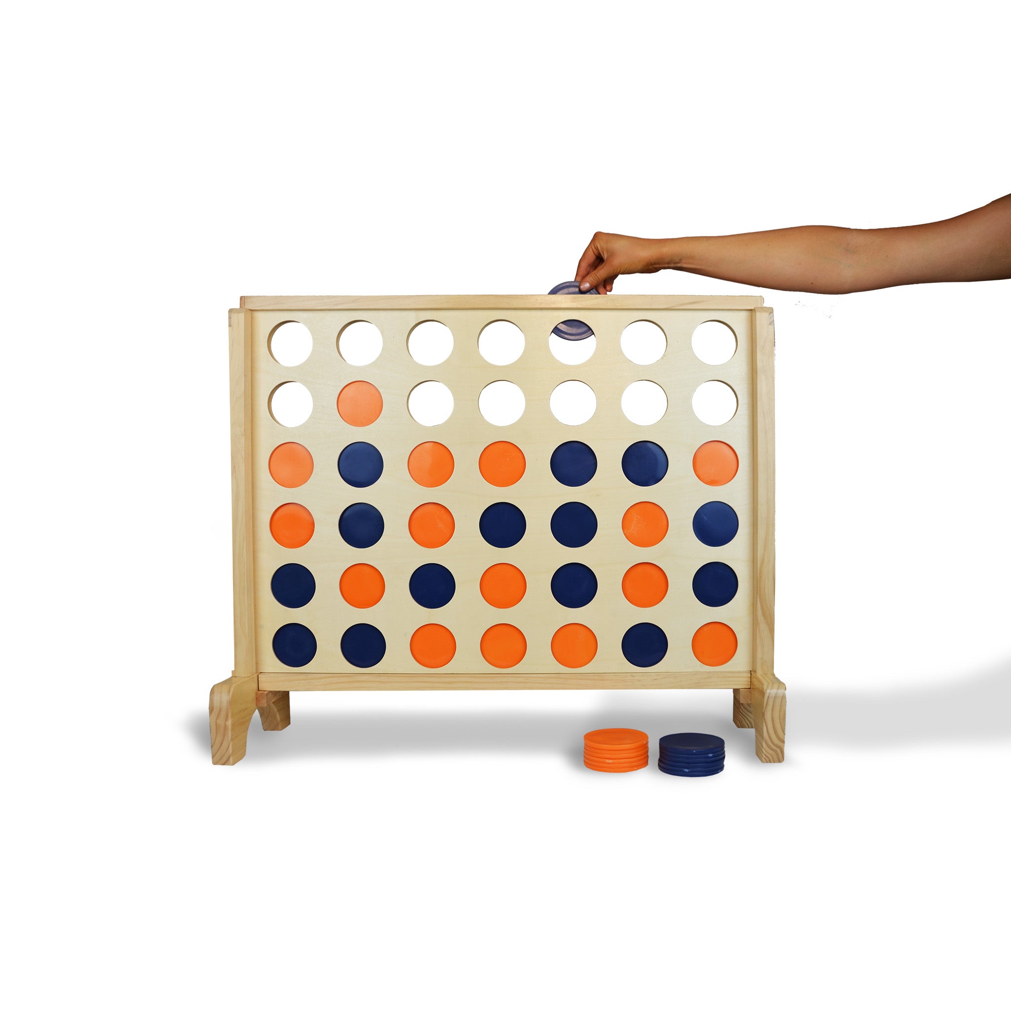 Timber Fun Games Kids Package Giant Connect 4 4 In A Row Noughts & Crosses Tic Tac Toe X's & O's Ring Toss Quoits Sling-It Foosball Puck Game