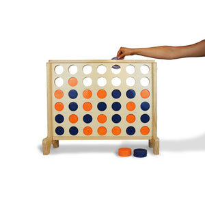 Timber Fun Games Kids Package Giant Connect 4 4 In A Row Noughts & Crosses Tic Tac Toe X's & O's Ring Toss Quoits Sling-It Foosball Puck Game