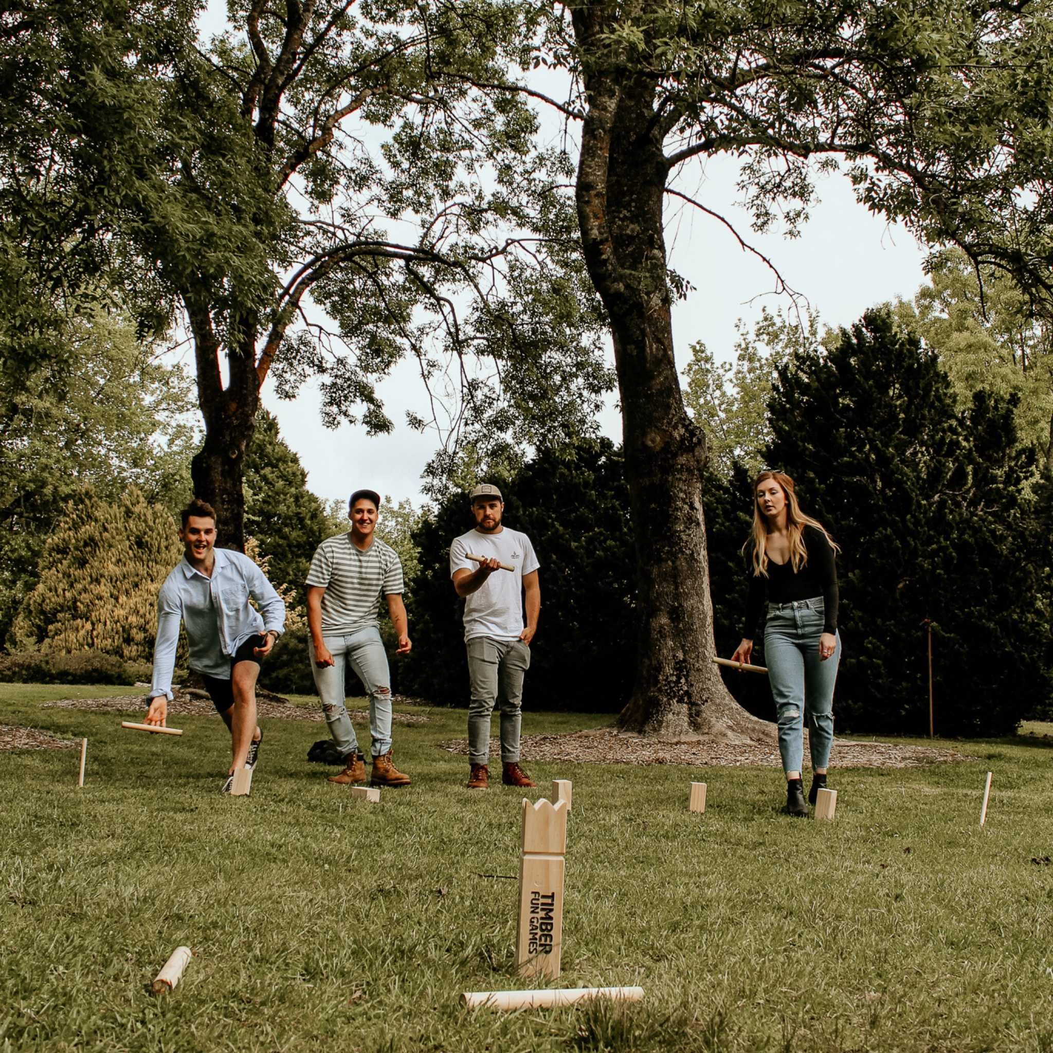 Kubb Viking Chess Wooden Garden Lawn Game