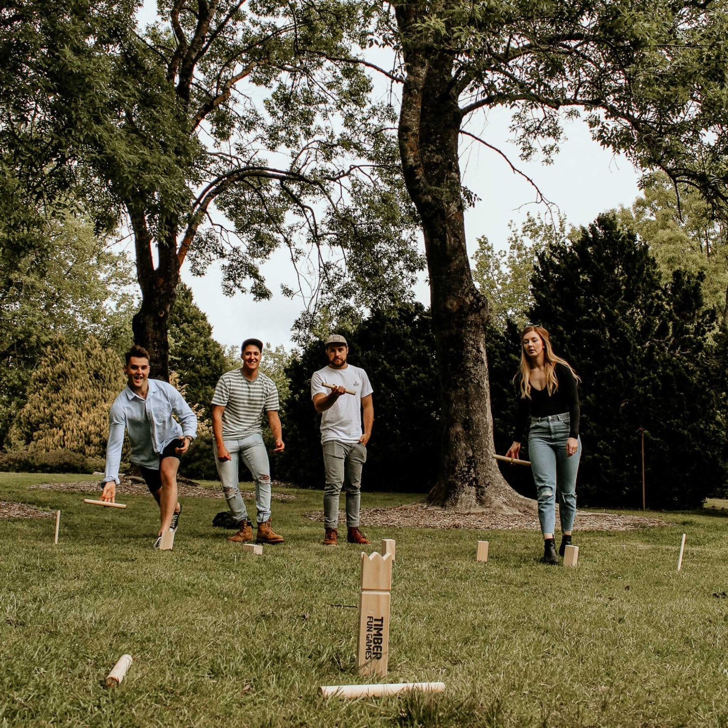 Kubb Viking Chess Wooden Garden Lawn Game