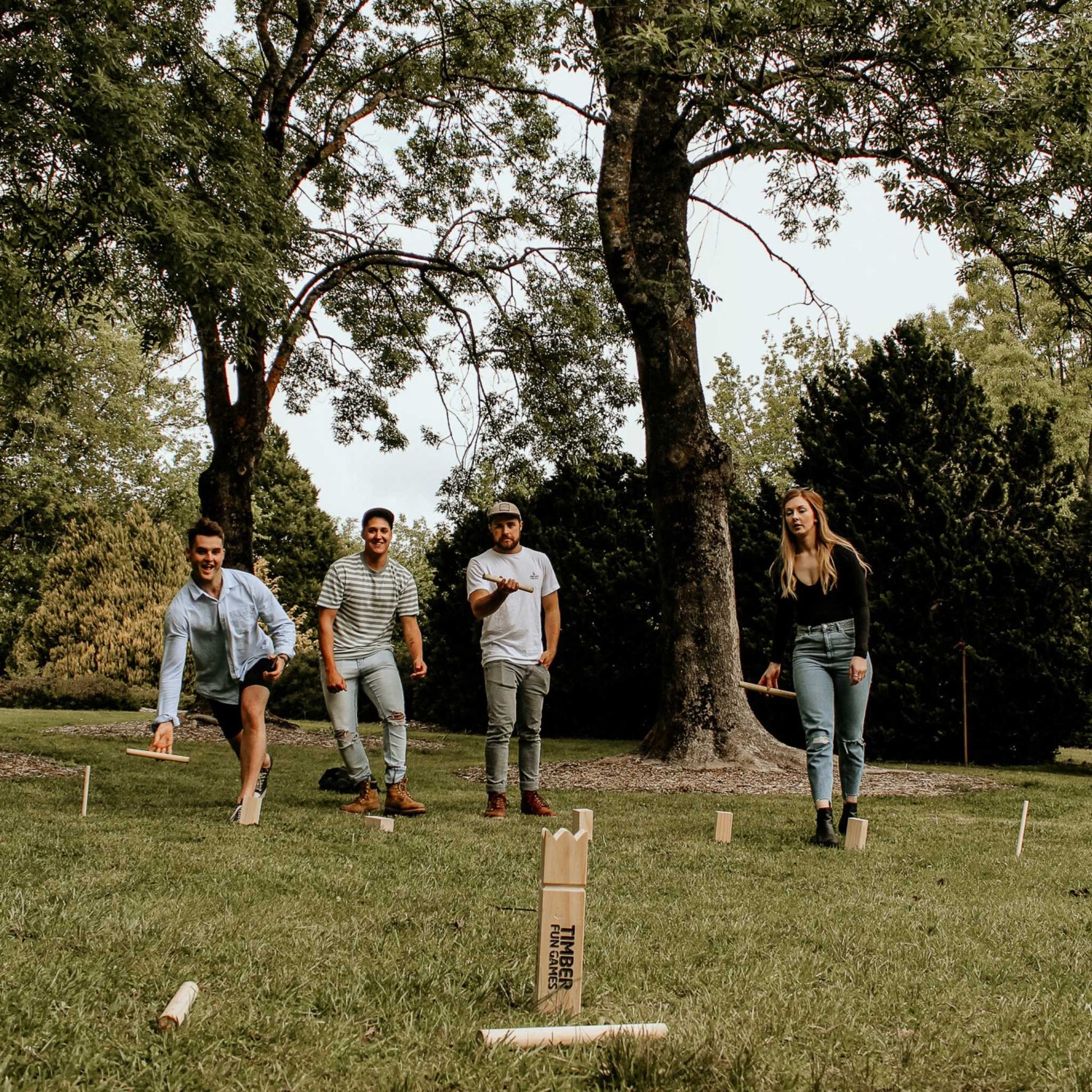 Kubb Viking Chess Wooden Garden Lawn Game