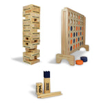 Giant Jenga Tumble Tower, Giant Connect 4 4 In A row, Kubb Viking Chess Package