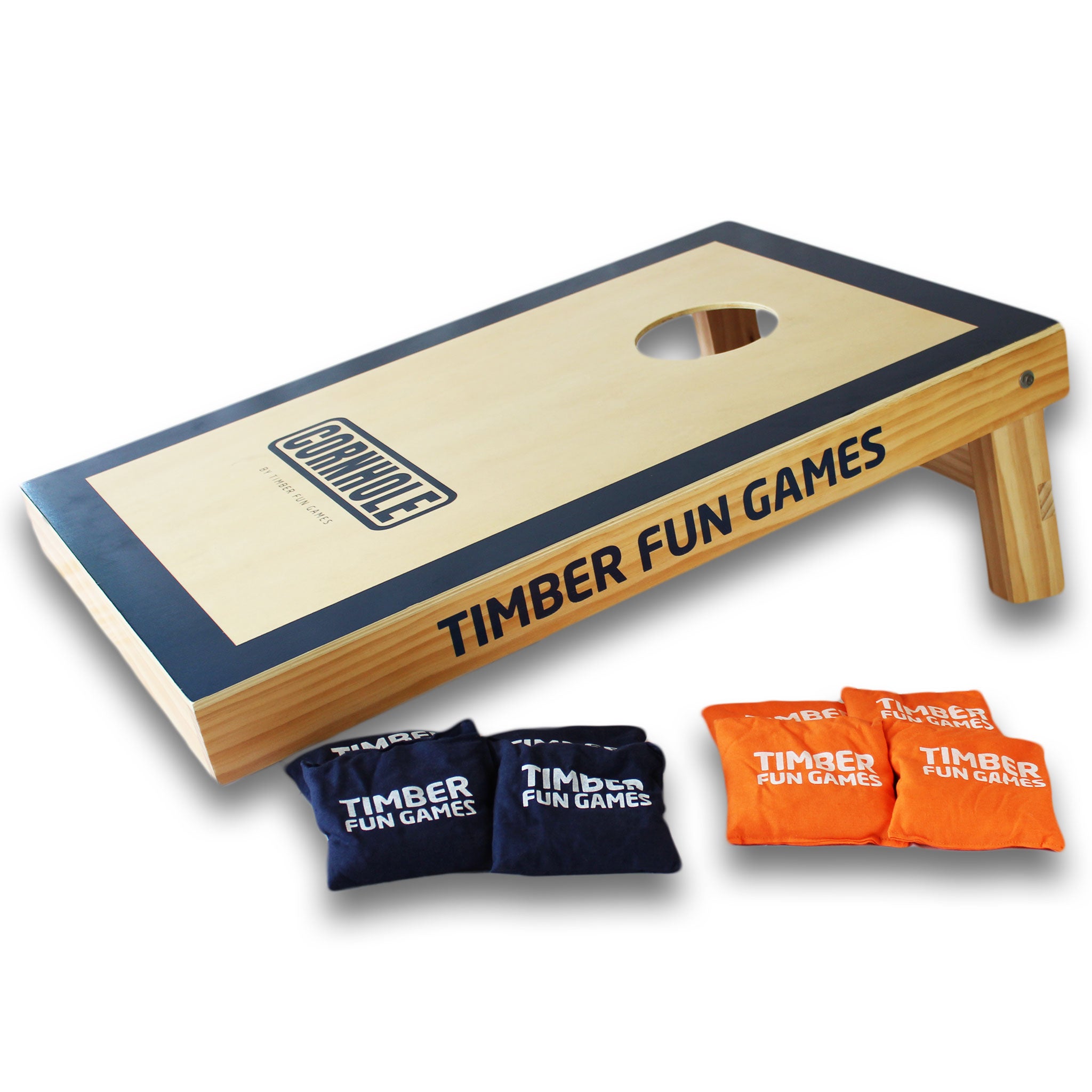 Timber Fun Games Party Package Mini Porta-Pong Portable Beer Pong Cornhole Bag Toss Game