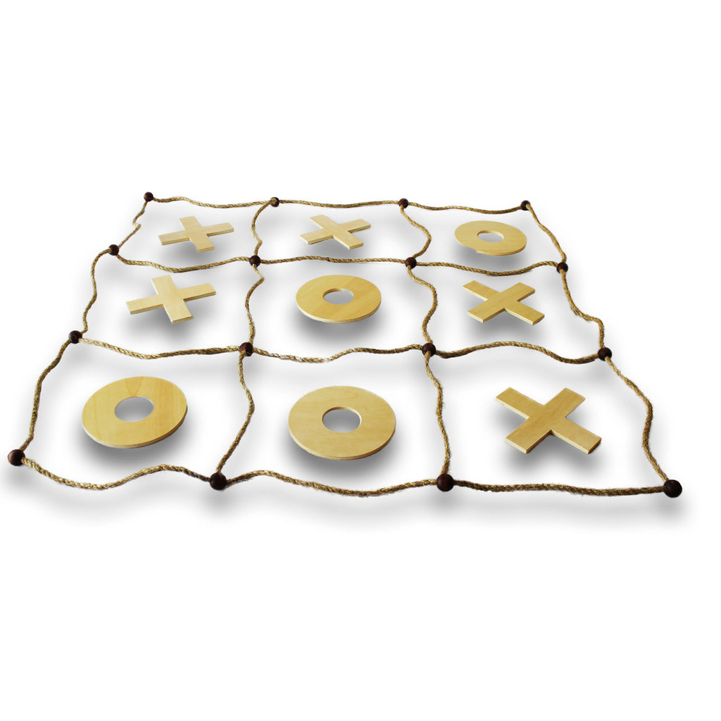 Noughts & Crosses Tic Tac Tow X's & O's Wooden Garden Lawn Game