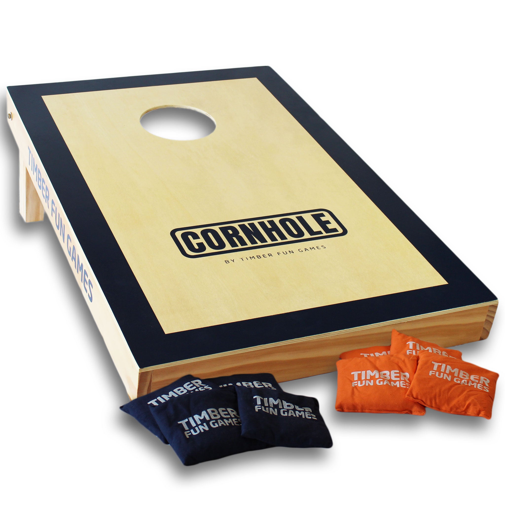 Timber Fun Games Favourites Package 2 Giant Jenga Tumble Tower Cornhole Bag Toss GameLawn Garden Party Family