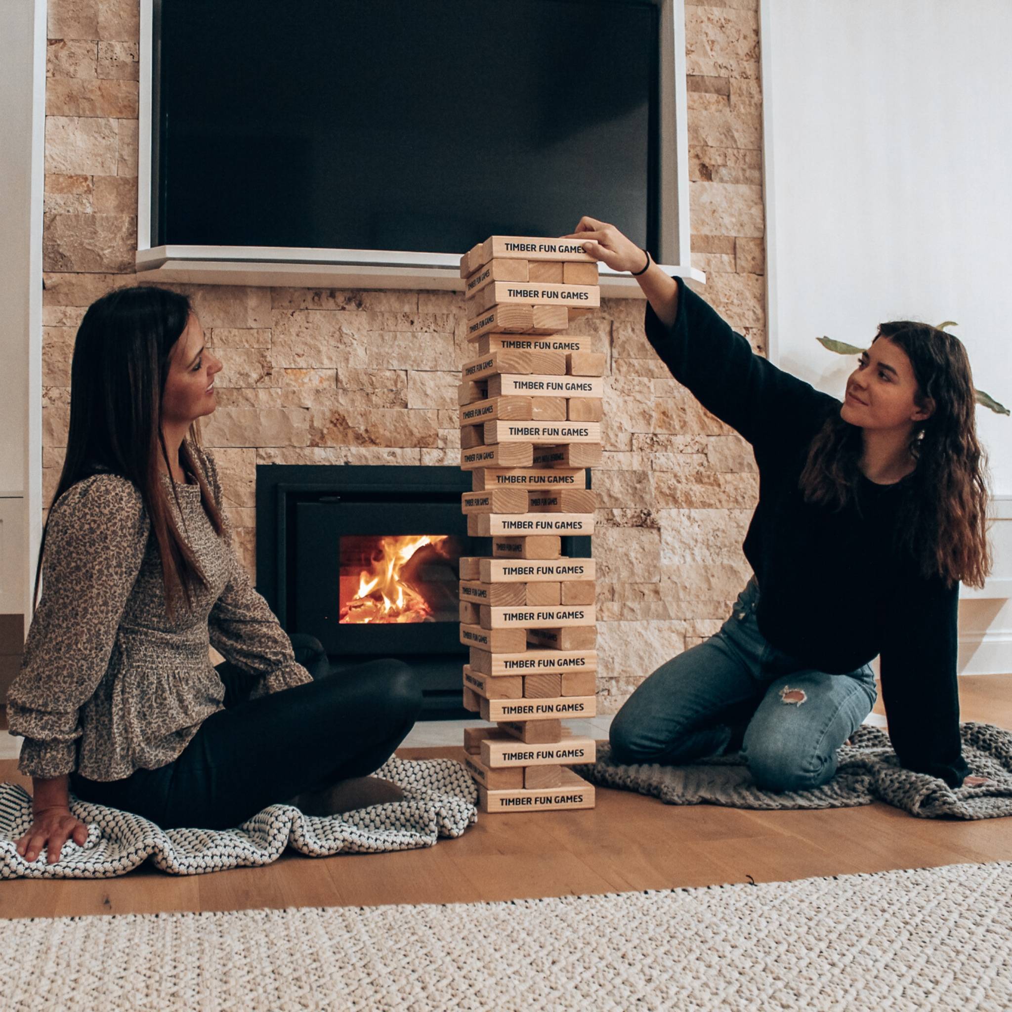 Giant Tumble Tower Jenga Wooden Garden Lawn Game